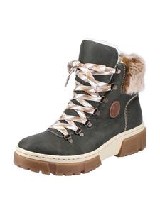 Ботильоны на шнуровке Rieker, темно-зеленый