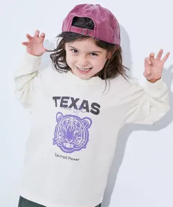 Футболка с длинным рукавом и крупным силуэтом дьявольской лабрадорши, Детская одежда. Размер 26SS Devirock, цвет 002-Texas-Off White