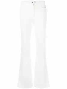 Расклешенные джинсы с нашивкой-логотипом Patrizia Pepe, белый