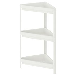 Угловая полка, белая, 33x33x71 см IKEA Vesken