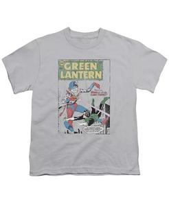 Футболка с коротким рукавом для мальчиков с изображением кукольной угрозы Green Lantern, серебряный
