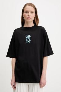 Хлопковая футболка Calvin Klein Jeans, черный