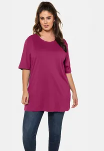 Футболка большого размера, базовая футболка Ulla Popken, Magnolia Red