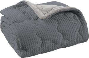 Утяжеленное одеяло 120х180 см, 6,8 кг, высокодышащее, премиальное, для взрослых и детей, прочное, waffle grey