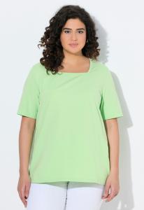 Футболка Ulla Popken CARREE-AUSSCHNITT, Green/Black