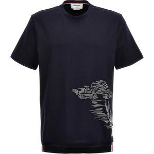 THOM BROWNE Футболка мужская синяя