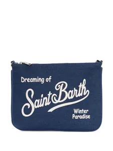 Джинсовая сумка через плечо с вышивкой Mc2 Saint Barth Kids, синий