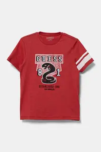 Хлопковая футболка для детей Guess, красный