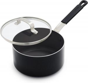 Сотейник GreenPan x Bobby Flay со стеклянной крышкой 2,4 л, черный