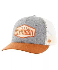 Мужская кепка Heather Grey Clemson Tigers Drover Trucker Adjustable '47 Brand