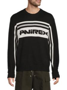 Свитер с цветным логотипом Racer Avirex, черный