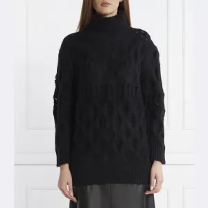 Свитер свободного кроя с добавлением шерсти Silvian Heach, черный