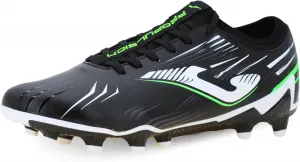Футбольные бутсы Joma для твердого грунта, 6.5-12 US - Профессиональные бутсы - Верх из микрофибры, хромированная подошва, усиление пятки - Пропульсия, черный