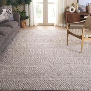 Ковер SAFAVIEH, 305 x 427 см, Marbella Collection, Beige & Light Grey, ручной работы из шерсти, идеален для помещений с высокой проходимостью в гостиной, спальне (MRB554B)