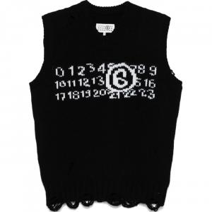Numbers intarsia Vest MM6 Maison Margiela, черный