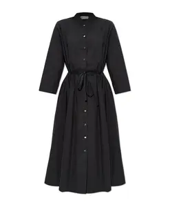 Хлопковое платье свободного кроя Tory Burch, черный