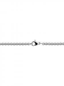 Adeliás Колье унисекс - венецианская цепочка из нержавеющей стали, 60 см, серебристый цвет