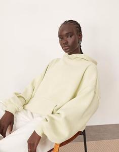 Толстовка ARRANGE oversize премиум-класса с капюшоном фисташкового цвета