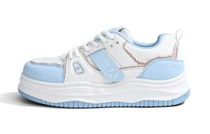 Дышащие низкие кроссовки для скейтбординга, увеличивающие рост, женские RENBEN, White Blue