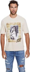 Мужская футболка GUESS с коротким рукавом в стиле ретро, Quicksand Multi