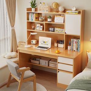 Письменный стол Naijia 120 см с полкой, скандинавский клен