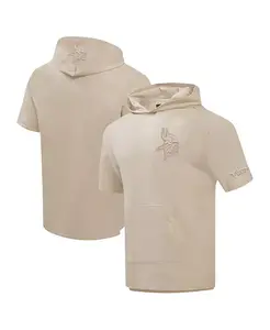 Мужская бежевая толстовка с капюшоном Minnesota Vikings Neutrals Capsule с короткими рукавами Pro Standard
