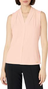 Женский трикотажный топ Calvin Klein с короткими рукавами и текстурированной отделкой, Blush