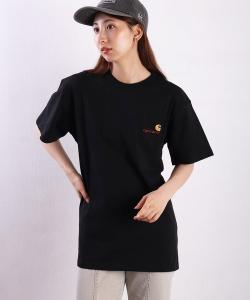 Футболка с коротким рукавом, вышитый логотип, 100% органический хлопок Carhartt WIP, черный