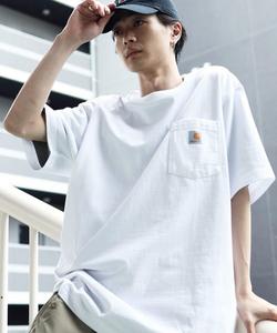 Футболка с коротким рукавом, большим нагрудным карманом и нашивкой с логотипом Carhartt, белый