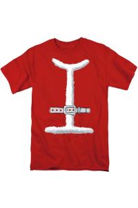 Рождественский костюм Санты, костюм унисекс для взрослых, футболка Gildan, красный