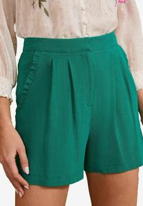 Шорты REGULAR FIT - RUFFLE HEM Love & Roses, зеленый