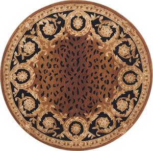 SAFAVIEH, 122 x 122 см, Коллекция Naples ковёр Black/Gold NA712A ручной работы традиционный премиум шерстяной