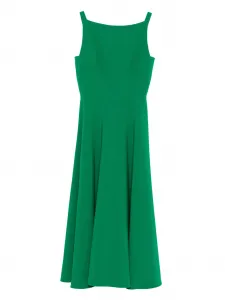 Расклешенное платье миди с квадратным вырезом Safiyaa, зеленый