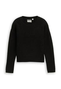 Джемпер TOM TAILOR PULLOVER IN GLITZER-OPTIK, Heavy Black/Black