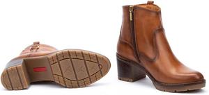 Женские кожаные ботильоны на высоком каблуке PIKOLINOS Llanes, Brandy