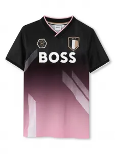 Футболка с короткими рукавами BOSS Kidswear, черный