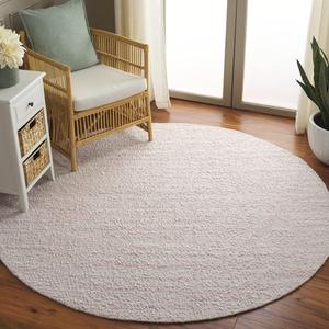 Ковер SAFAVIEH, 183 x 183 см, Renewal Collection, Pink & Ivory, Handmade, идеален для гостиной, столовой, спальни (RNW701U)