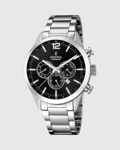 F20343/8 Мужские часы-хронограф Timeless из серебристой стали Festina, серебряный