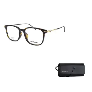 MONTBLANC Пластиковая и титановая квадратная оправа для очков мужская черепаховая, Tortoiseshell