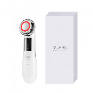 VLVEE Многофункциональный красный свет прибор для красоты домашний лицевой массажер теплый ион вибрация доставка и экстракция устройство для красоты V709P