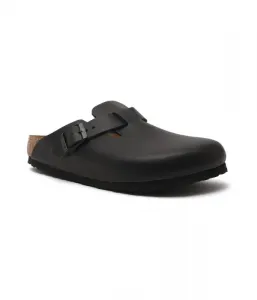 Кожаные сандалии-мюли Boston NL narrow fit Birkenstock, черный