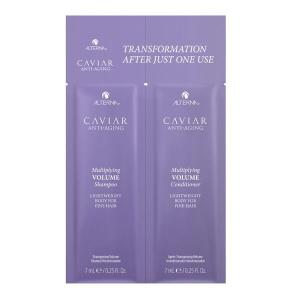 Набор для увлажнения и придания объема волосам - шампунь и кондиционер, 7 мл Alterna Caviar anti-aging