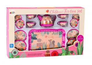 Кофейный чайный сервиз Чашки Чайник Поднос Pink Cafe 15 шт. Lean Toys