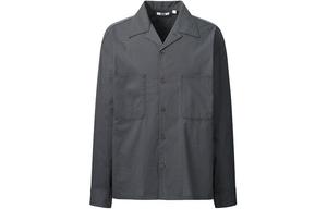 Мужская рубашка U Collection темно-серого цвета Uniqlo, темно-серый