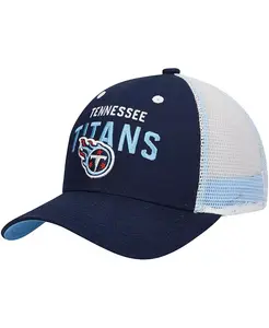Регулируемая кепка Trucker Lockup Core Lockup для больших мальчиков и девочек в военно-морском флоте Tennessee Titans Outerstuff
