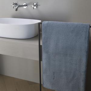 Банное полотенце Frette однотонное 100x150, голубой