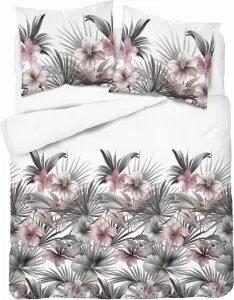 Постельное белье, хлопок-сатин, высшего качества 200x220 5479б Розовые цветы Detexpol