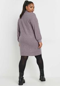 Платье-джемпер ZIP NECK SOFT TOUCH Yours Clothing, фиолетовый