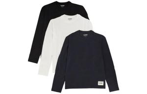 Футболки с длинными рукавами (комплект из трех штук) Jil Sander, 3 pack (черный+белый+синий)