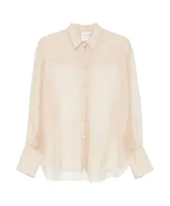 Элегантная белая рубашка AW25 Forte Forte, бежевый